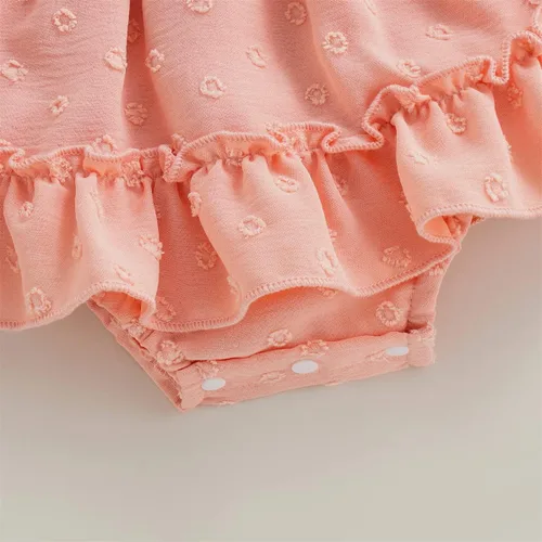 Vista 38 de Mameluco de verano para niña, sin mangas, vintage, con burbujas, vestido de mameluco lindo y diadema
