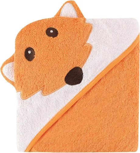 Vista 8 de Luvable Friends Toalla con capucha con cara de animal, talla única Azul Penguin