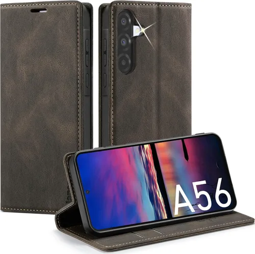 Vista 12 de Funda tipo cartera para Samsung Galaxy A52 5G con bloqueo RFID, color negro