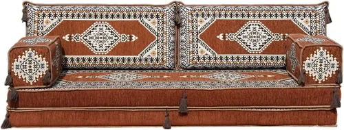 Vista 7 de arabicsofa Sofá de asiento árabe de 8 pulgadas de grosor - Cojines de suelo turcos modulares con sofá otomano