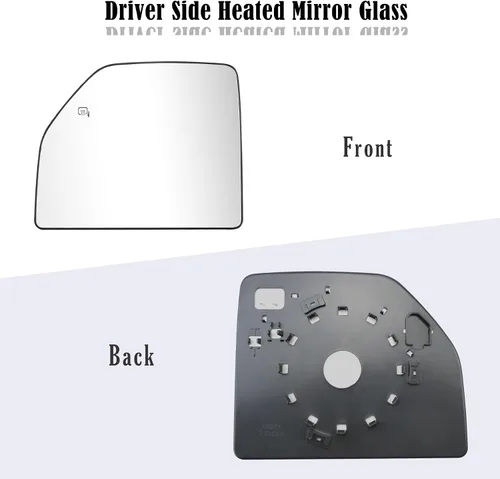 Vista 5 de Espejo de remolque del lado izquierdo del conductor, cristal de espejo calefactado con soporte trasero para Ford F150 Truck 2015-2020 Ford F250 F350