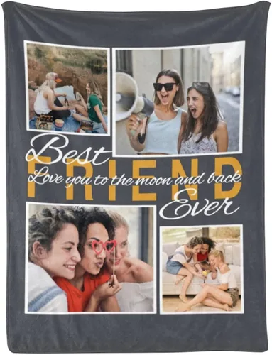 Vista 35 de Manta personalizada con fotos, mantas personalizadas con imagen para madre, padre, niños, hermana, amigos, parejas, cumpleaños, 1 foto, 30 x 40