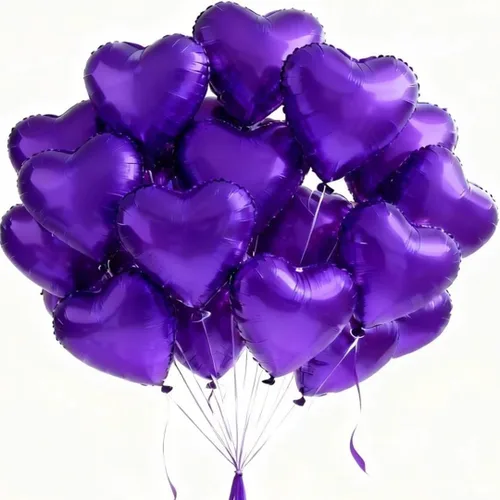 Vista 28 de 100 globos en forma de corazón de 5 pulgadas, globos de aluminio de Mylar de papel de aluminio para decoración de mujeres y niñas, día de San