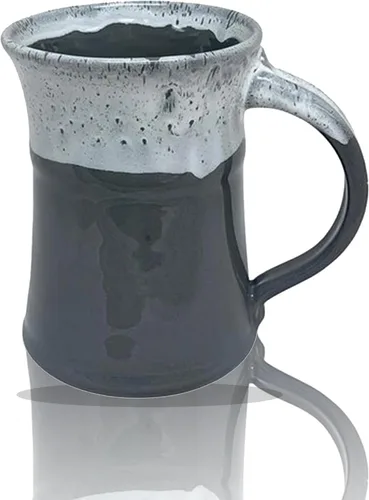 Vista 8 de Clay in Motion Taza grande (Cobalt Canyon)