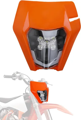 Vista 7 de JFG RACING - Kit de faro delantero LED universal para la mayoría de motocicletas, motocross, enduros, minimotos, supermotos CR CRF XR YZ YZF XC XCF