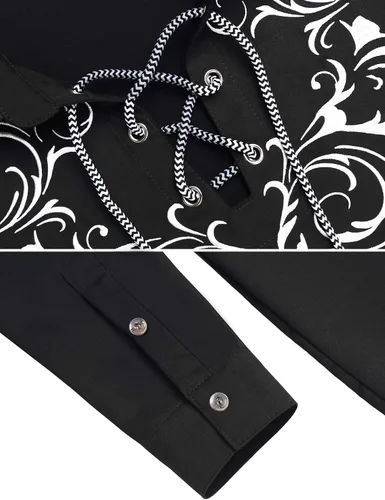Vista 4 de Daupanzees Jacobite Ghillie Kilt - Camisa de manga larga para hombre