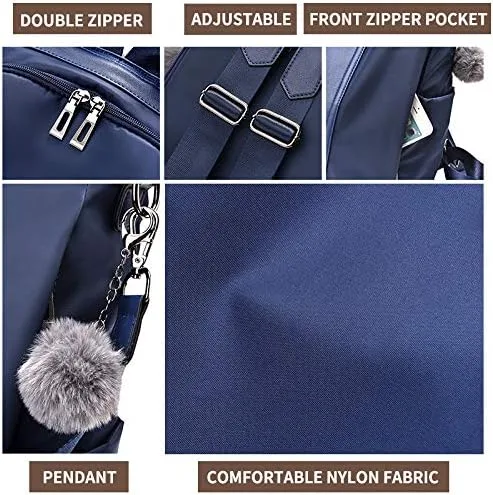 Vista 5 de Mochila impermeable liviana de nailon antirrobo para mujer
