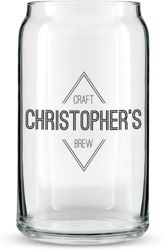 Vista 12 de WEDDINGSTAR Vaso de cerveza personalizado en forma de lata de 16 oz - Beer Makes Me Hoppy Print