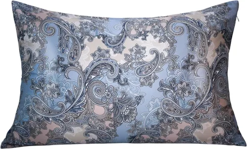 Vista 8 de MANSPHIL Paquete de 2 fundas de almohada de seda Queen con patrón de estrellas negras, seda de grado 6A 22 momme 100% seda de morera real, funda