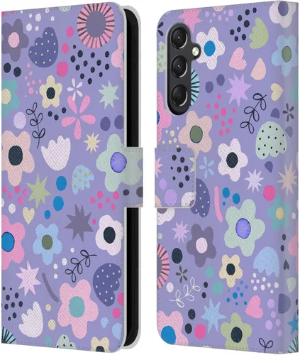 Vista 74 de Head Case Designs Officially Licensed Ninola Abstract Poppies Lilac Floral Leather Wallet Case Compatible with Samsung Galaxy A07 4G