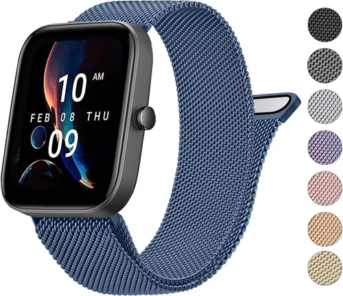 Vista 12 de Wanme Bandas de metal para Amazfit GTS 4 / GTS 4 Mini / GTS 3 / GTS 2 / GTS 2e / GTS 2 mini, correa de repuesto de acero inoxidable de liberación