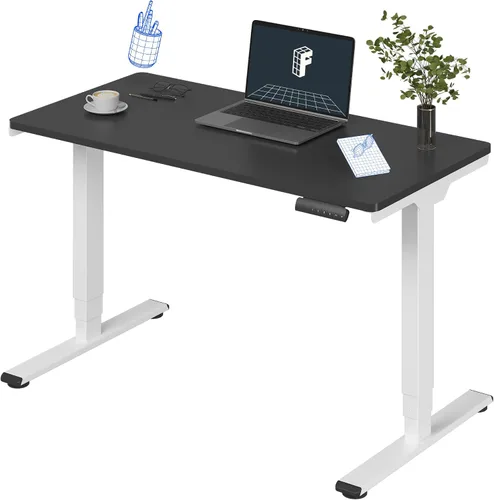 Vista 28 de FLEXISPOT E6 - Escritorio de pie eléctrico de 3 etapas con motor dual, 48 x 24, para usar sentado o de pie, soporta 220 lbs, altura ajustable