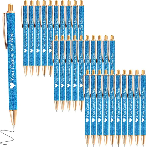 Vista 76 de Bolígrafos de purpurina personalizados con nombre impreso, bolígrafo personalizado con barril de metal, retráctil, bonito y elegante, regalos