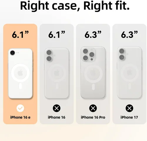 Vista 6 de Lumen - Funda para iPhone 16e / iPhone 17e, compatible con Magsafe, funda rígida con protección de cámara para mujeres y niñas, estampado