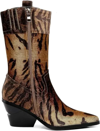 Vista 3 de ANN CREEK Botas 'Orenta' de moda con estampado de tigreanimal para mujer