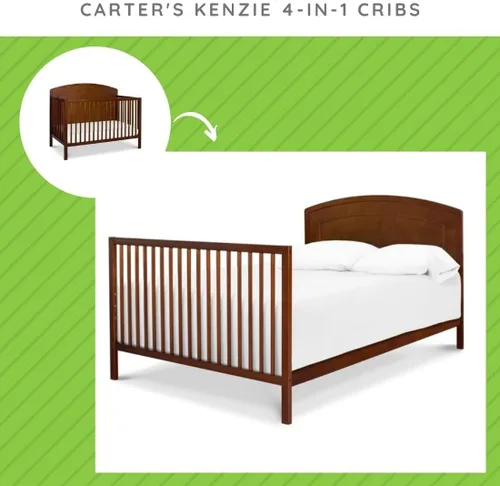 Vista 2 de Kit de conversión de tamaño completo Rieles de cama para cunas de Davinci Carter's - (Espresso)