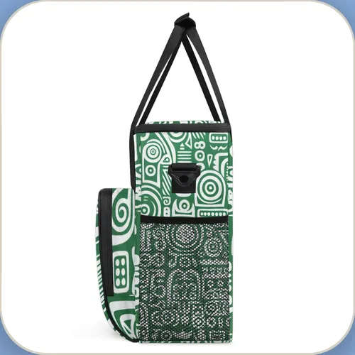 Vista 4 de Bolsa de viaje para cafetera de pintura abstracta para Keurig K-Mini/K-Mini Plus con aislamiento impermeable con bolsillos para cafetera portátil