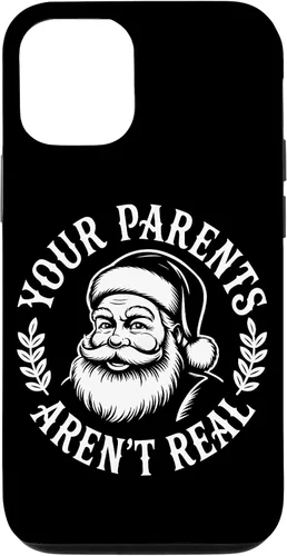 Vista 28 de Your Parents Aren’t Real Santa Humor Holiday Festive Cartoon Case for iPhone 16
