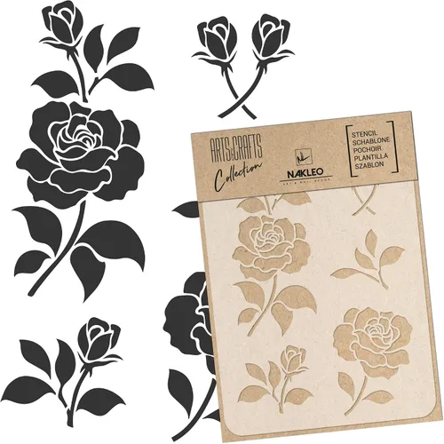 Vista 11 de NAKLEO Plantilla de pintura para manualidades A3 de 11.8 x 16.5 pulgadas, patrón de naturaleza de hojas de otoño, plantilla de dibujo de plástico