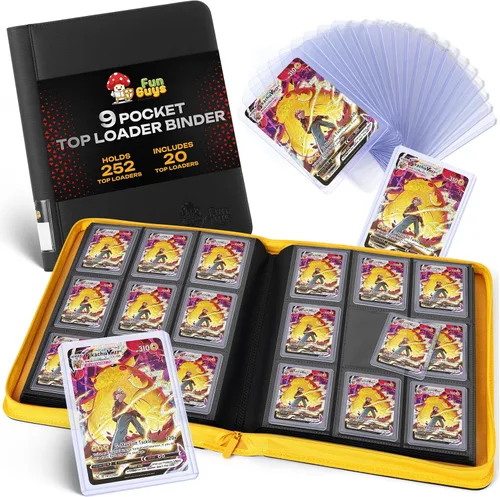 Vista 18 de Toploader - Carpeta de almacenamiento para tarjetas intercambiables, 384 12 bolsillos para Yugioh, MTG, TCG, carpetas de tarjetas para tarjetas