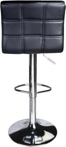 Vista 9 de Leopard - Taburetes de bar ajustables de piel sintética moderna con respaldo, juego de 3, taburetes giratorios de altura de mostrador, taburetes