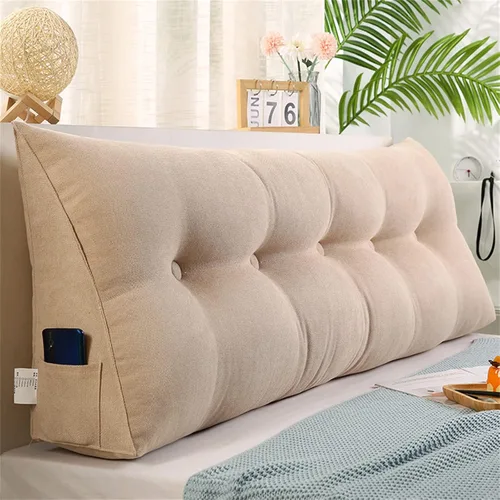 Vista 12 de Almohada triangular de lectura para reposo en cama, cojín grande para cabecero, respaldo, almohada de cuña para adultos, soporte lumbar