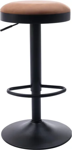 Vista 20 de CIMOTA Juego de 2 taburetes de bar redondos giratorios con espalda descubierta ajustable, taburete de bar moderno industrial para cocina, hogar
