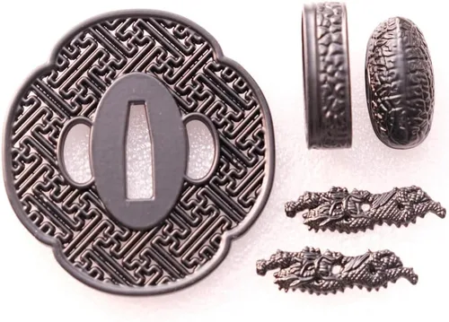 Vista 60 de Espada samurái japonesa KOSHIRAE – TSUBA FUCHI KASHIRA MENUKI 68-100