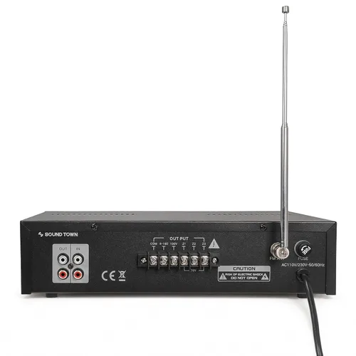 Vista 4 de Sound Town Amplificador de potencia comercial compacto de 3 zonas 70V/100V
