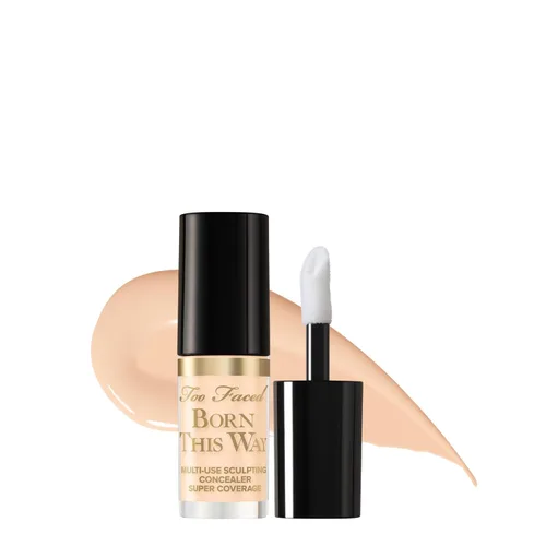 Vista 64 de Too Faced Born This Way Super Coverage Multi-Use Concealer Full-Coverage Hydrating Concealer for Dark Circles & Blemishes with Natural Finish