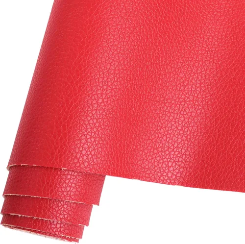 Vista 9 de HGUAN Rollo de hojas de piel sintética de color liso de 12 x 53 pulgadas, muy adecuado para hacer manualidades, aretes de cuero, lazos, costura Negro