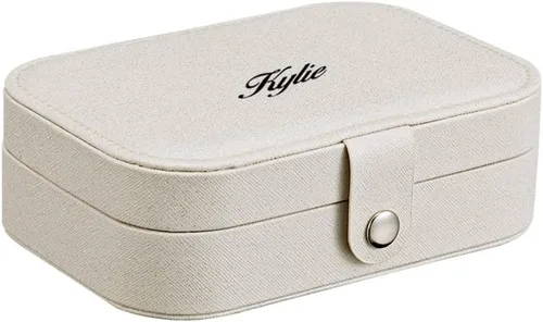Vista 8 de Organizador de joyas de viaje personalizado, caja de joyería, soporte de anillo para joyas, accesorios de viaje para mujeres, organizador de joyas