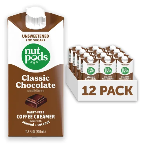 Vista 7 de nutpods Crema clásica de café sin azúcar de chocolate sin lácteos, paquete de 3
