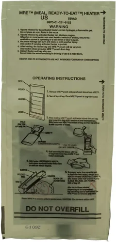 Vista 5 de MRE STAR Survival - Caja de comidas de emergencia listas para comer con accesorios y FRH, embalaje compacto y ligero, vida útil prolongada, 12