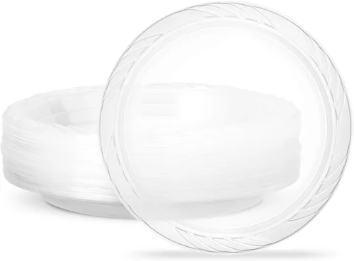 Vista 24 de PLASTICPRO - Cuencos desechables de plástico transparente de 18 onzas, Premium, para fiesta, Pack de 20