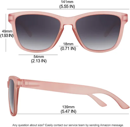 Vista 4 de MEETSUN Gafas de sol polarizadas para mujeres y hombres, estilo clásico retro