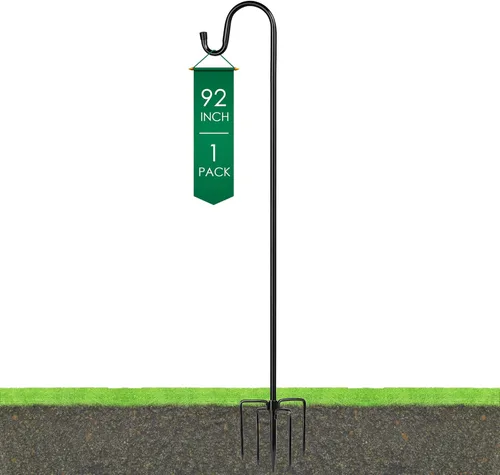 Vista 10 de Shepherd-Hooks Adjustable for Bird-Feeder Lantern Plant-Hook Garden-Stake - Plant Stand Hanger for Outdoor Flower Basket, Bird Feeder Hanger