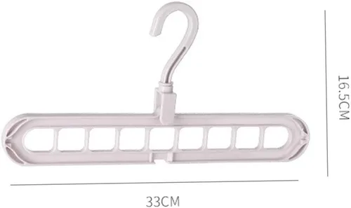 Vista 2 de Magic Multi-Port Soporte Perchero Multifuncional Almacenamiento de plástico Percha de ropa Estante de ropa (gris)