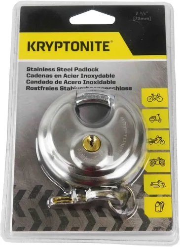 Vista 2 de Kryptonite Candado con llave, cerradura de acero inoxidable resistente con llaves, cerradura con llave impermeable de alta seguridad para uso al