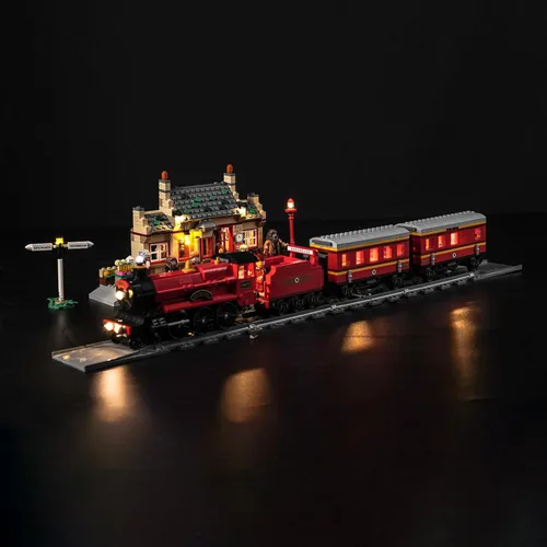 Vista 3 de VONADO Kit de luces LED compatible con Lego 76423 H-ogwarts Express y Hogsmeade Station (sin modelo), iluminación decorativa de bricolaje compatible