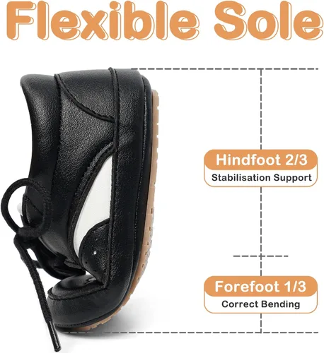 Vista 4 de ESTAMICO Zapatos para bebés niños Prewalker PU Sneakers