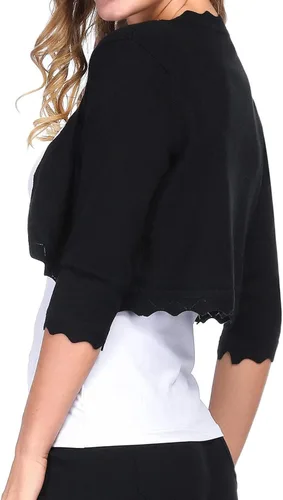Vista 2 de KANCY KOLE - Cárdigan de manga 34 para mujer con parte frontal abierta tallas S-XXL