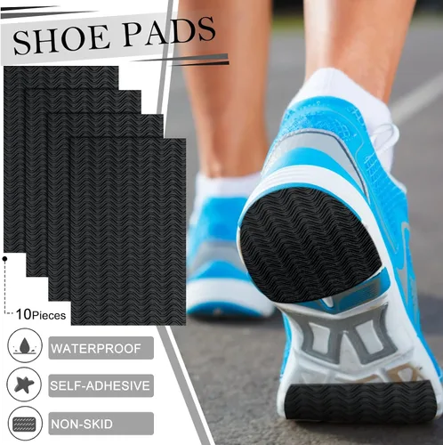 Vista 4 de 10 empuñaduras para zapatos en la parte inferior de los zapatos de 3.1 x 5.1 pulgadas, almohadillas antideslizantes antideslizantes para zapatos