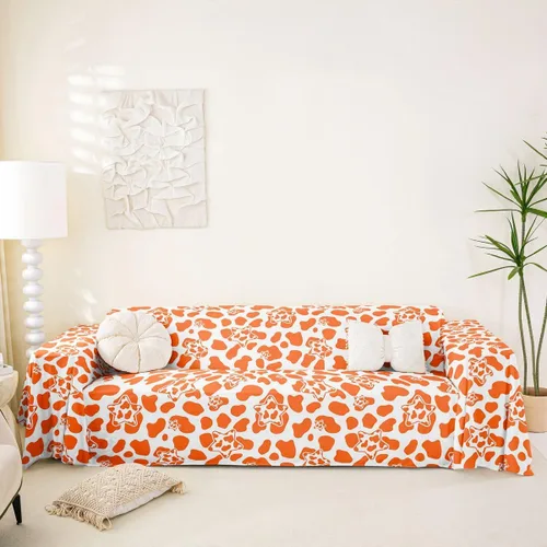 Vista 34 de Erosebridal Funda protectora para sofá, diseño de vaca lechera, diseño de vaca verde manzana, funda acolchada para sofá de animales occidentales