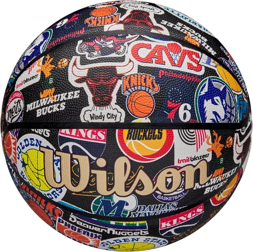 Vista 5 de Wilson NBA All Team Synthetic Leather Rubber 7/3 Indoor Outdoor Basketball