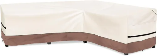 Vista 35 de okcool Funda modular para exteriores, fundas para muebles de patio en forma de L para muebles seccionales de 6 plazas, 85 pulgadas de largo x 32