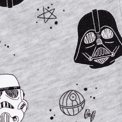 Vista 7 de STAR WARS Darth Vader Stormtrooper C-3PO Chewbacca R2-D2 Baby Yoda Paquete de 2 pantalones deportivos para recién nacidos a bebés, Plateado