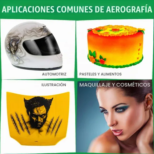 Vista 5 de Master Airbrush E91 - Juego de aerógrafo de una sola acción con alimentación externa de sifón Juego de aerógrafo con punta de 0.03 in y entrada