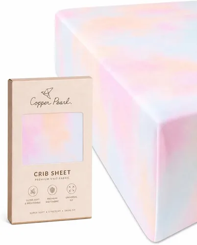 Vista 54 de Copper Pearl: Sábanas de punto prémium para cuna de bebé para niños y niñas, transpirables y suaves, sábanas ajustables para colchones estándar