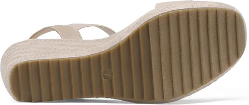 Vista 4 de DREAM PAIRS Alpargatas de punta abierta para mujer sandalias de plataforma elegantes con correa elástica para el tobillo